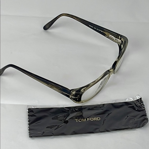 Tom Ford Women's Black/Brown and Green Tortoise Eyeglasses - Picture 3 of 8